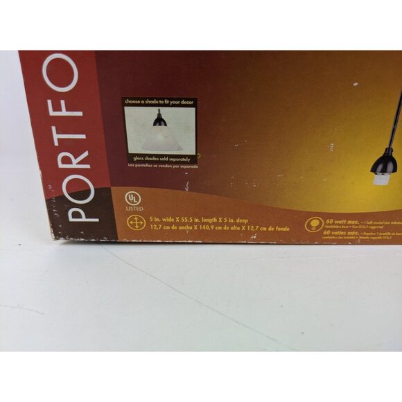 Portfolio Interior Decorative Mini Pendant Fitter Light - Black - #31483 - NIB - Picture 4 of 12